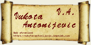 Vukota Antonijević vizit kartica